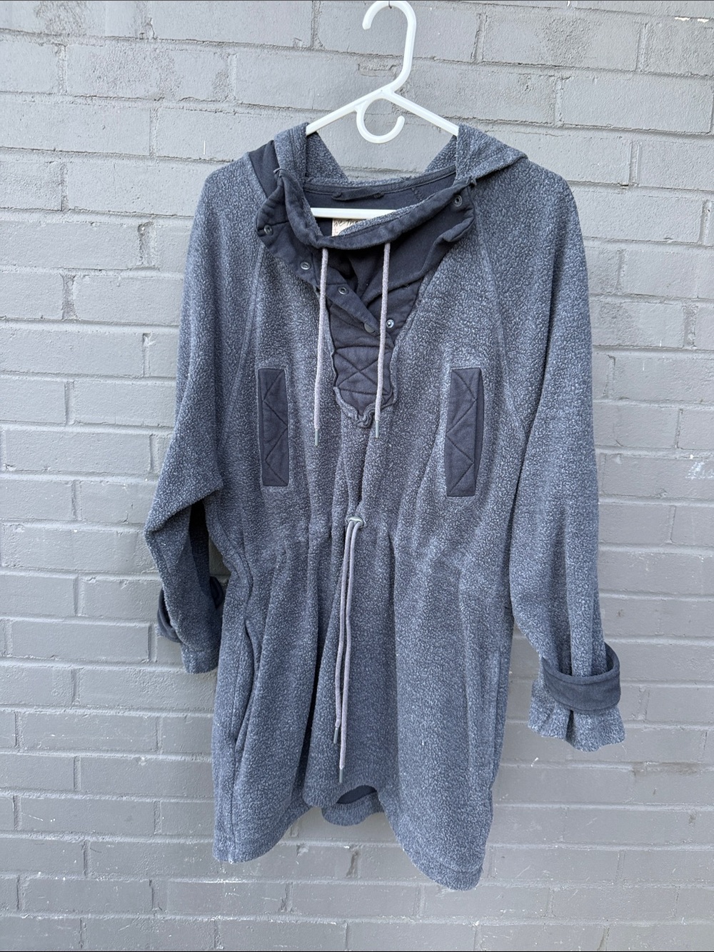 We The Free Black Sweatshirt with Cream Label and Red Size Mark